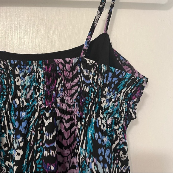 Candies flowy strap top. Multicolored animal print. Size L. - Picture 2 of 4